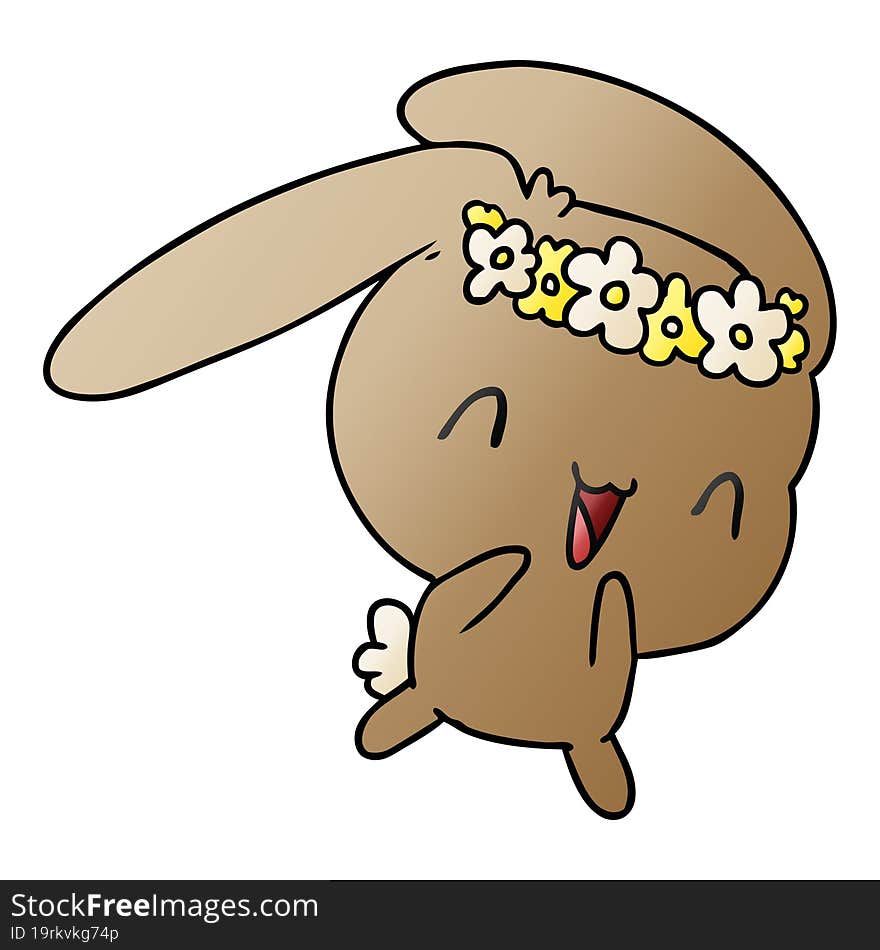 gradient cartoon kawaii cute furry bunny