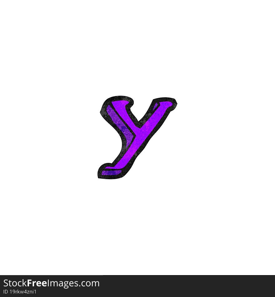 Cartoon Letter Y