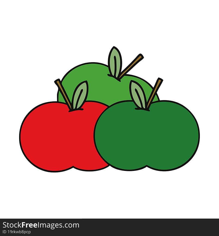 Cute Cartoon Apples