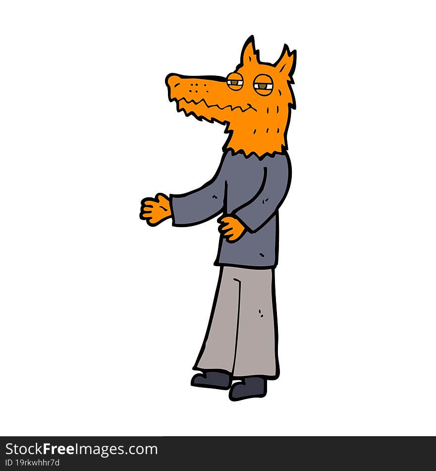 cartoon fox man