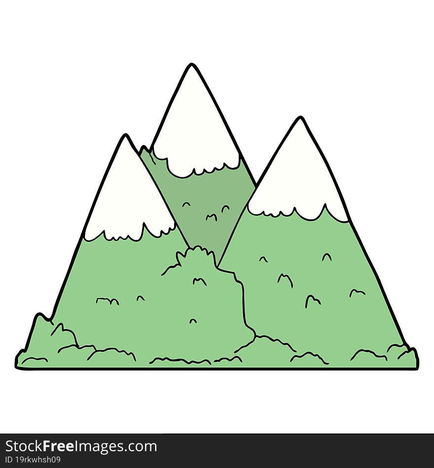 cartoon mountains. cartoon mountains