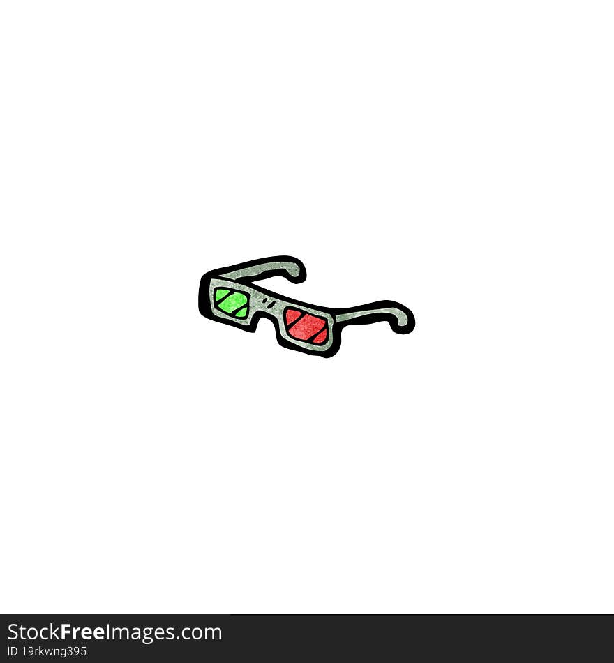 3d glasses cartoon