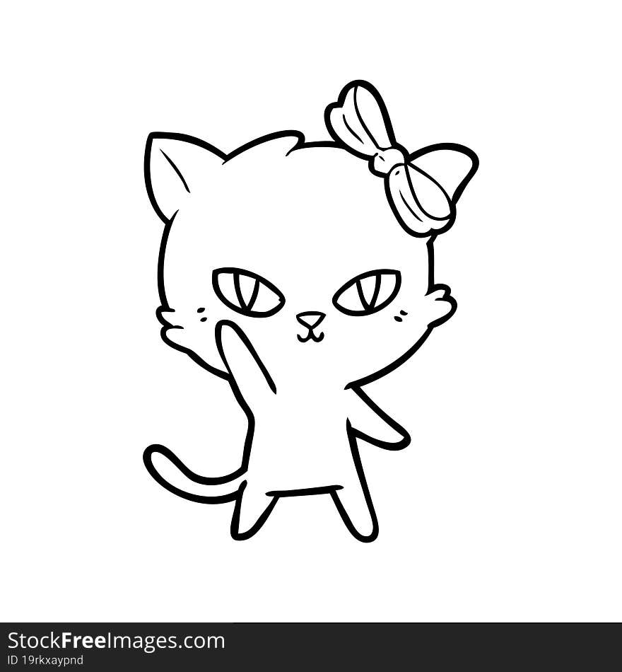 cute cartoon cat. cute cartoon cat