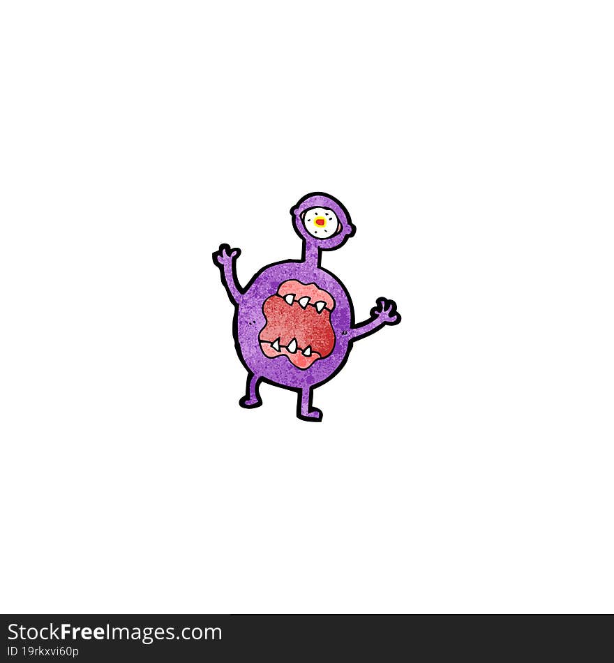 cartoon alien monster