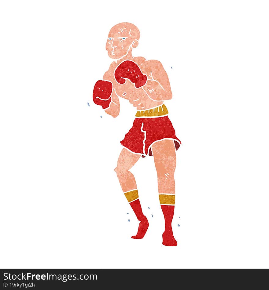 retro cartoon boxer