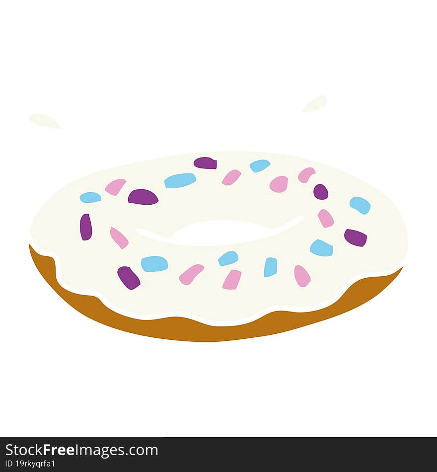 cartoon doodle of an iced ring donut