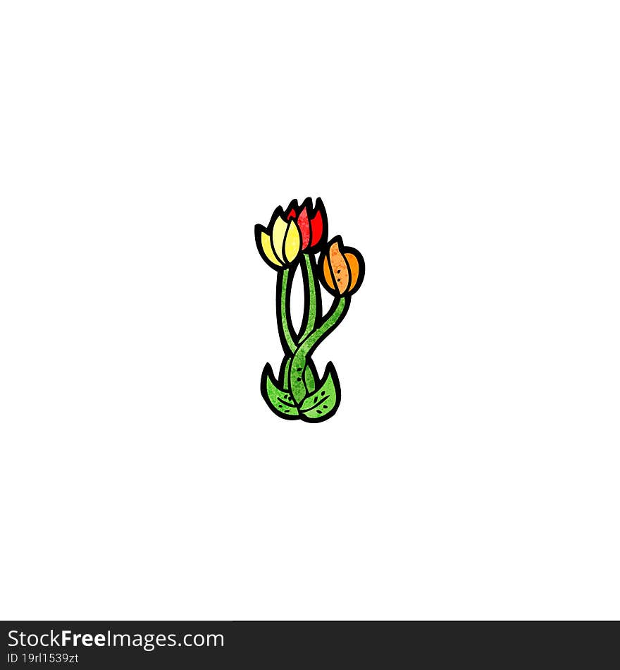 cartoon flowers