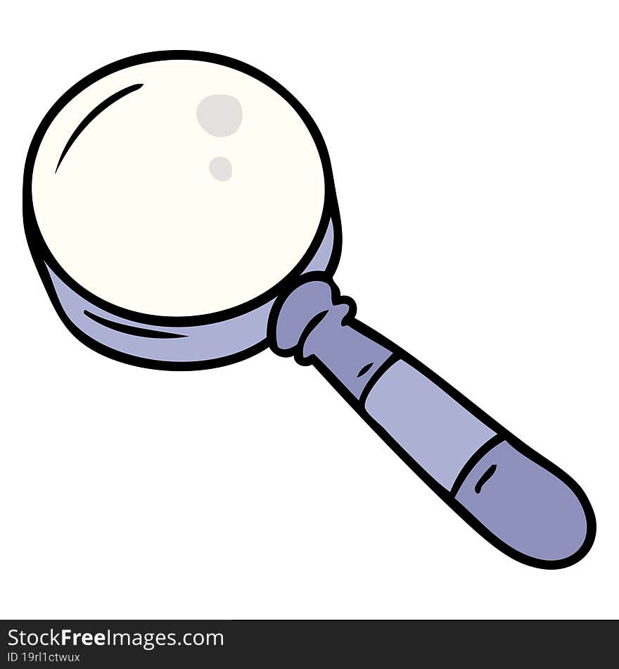 cartoon doodle of a magnifying glass