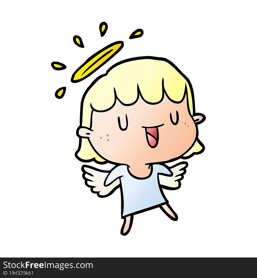 cute cartoon angel. cute cartoon angel