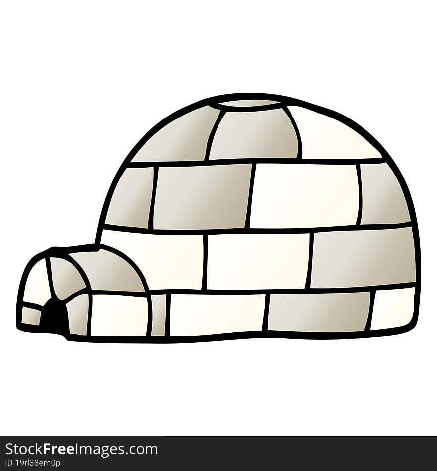 cartoon doodle igloo