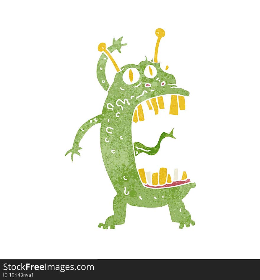 cartoon crazy monster