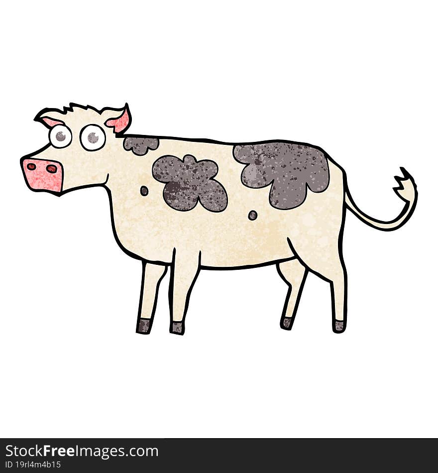 textured cartoon cow