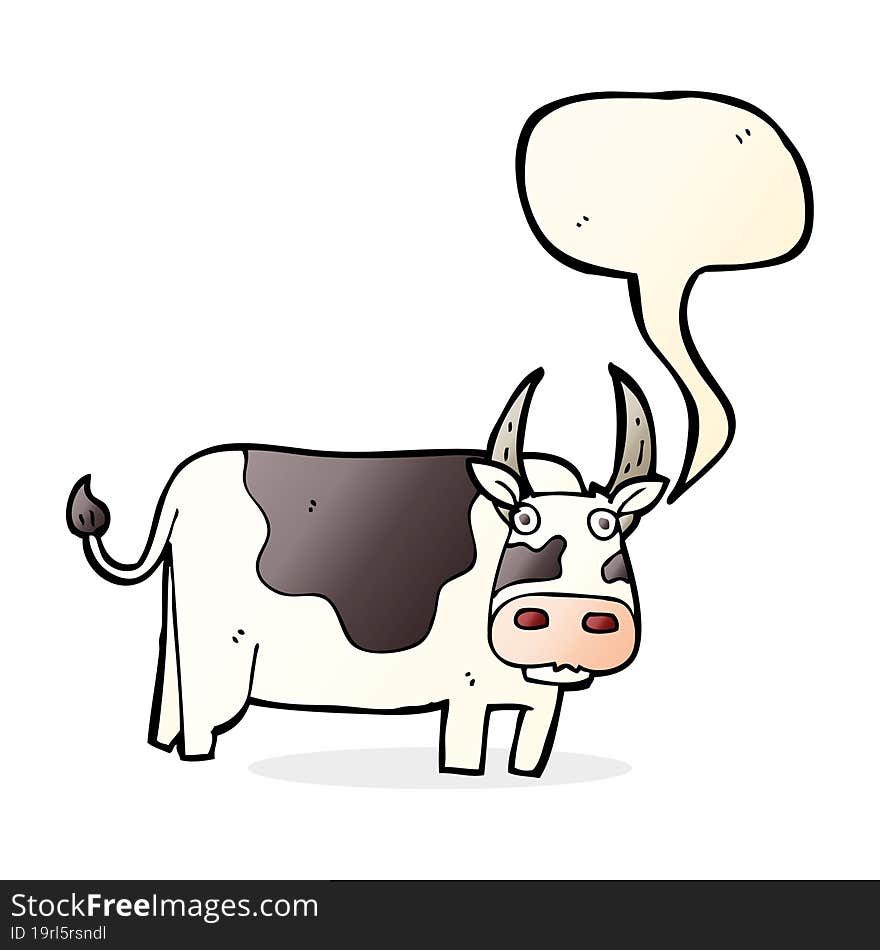 cartoon bull with speech bubble