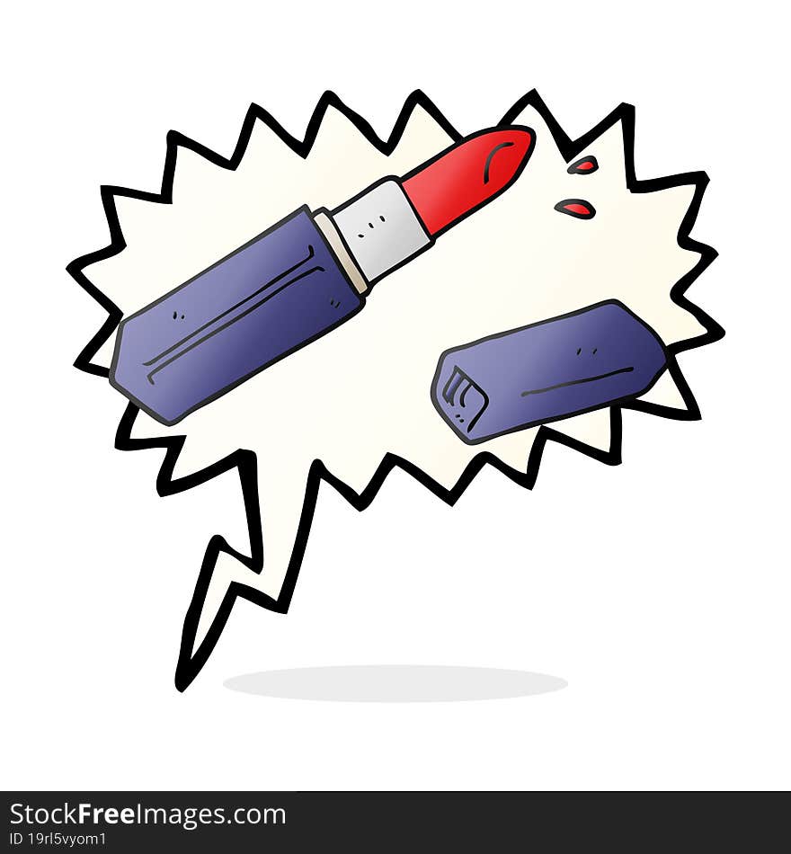 Speech Bubble Cartoon Lipstick