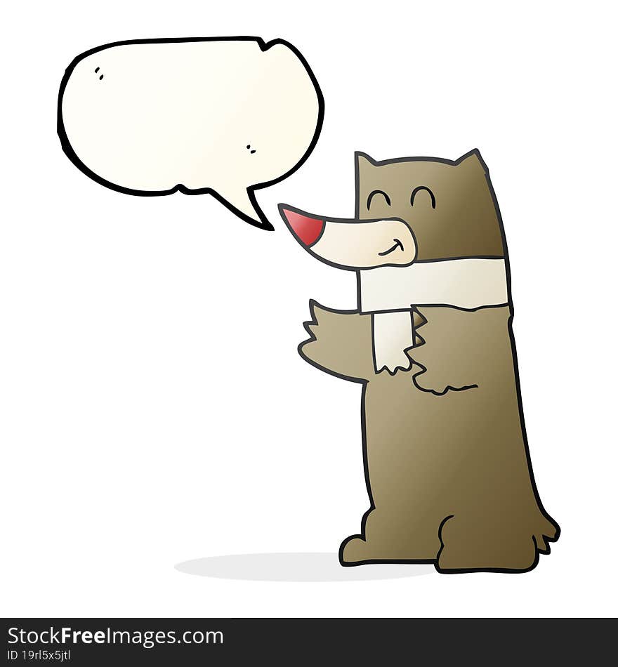 Speech Bubble Cartoon Bear