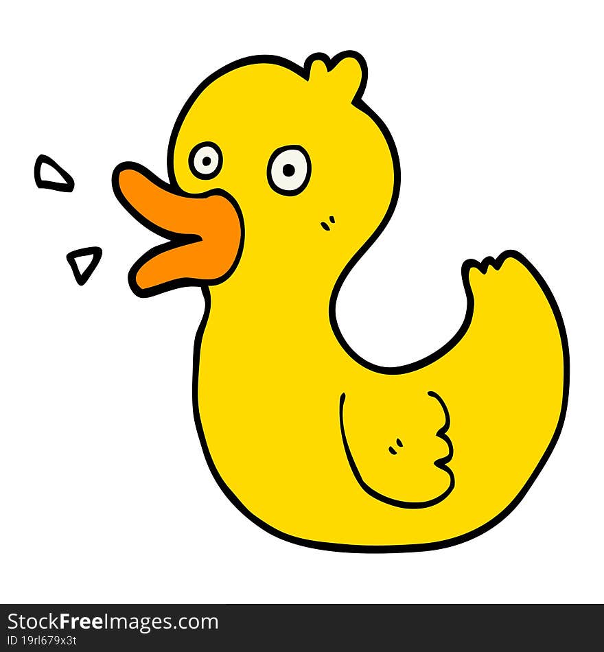 cartoon quacking duck