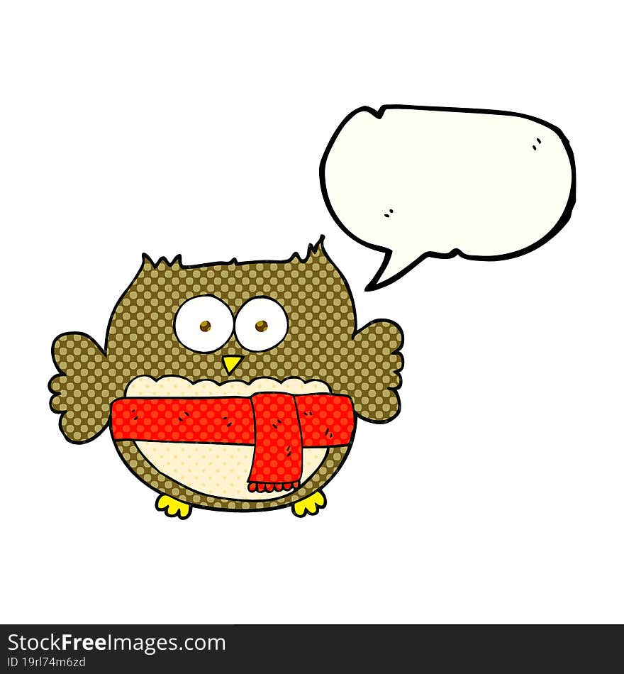 comic book speech bubble cartoon cute owl