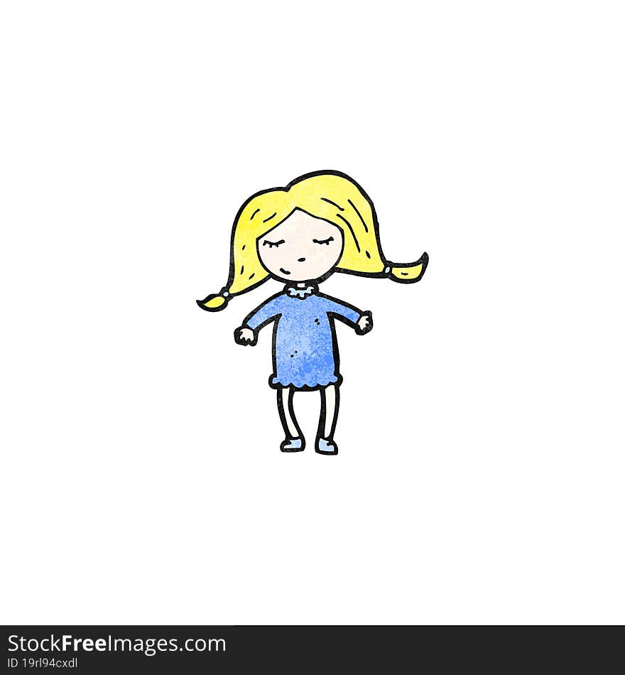 cartoon pretty blond girl