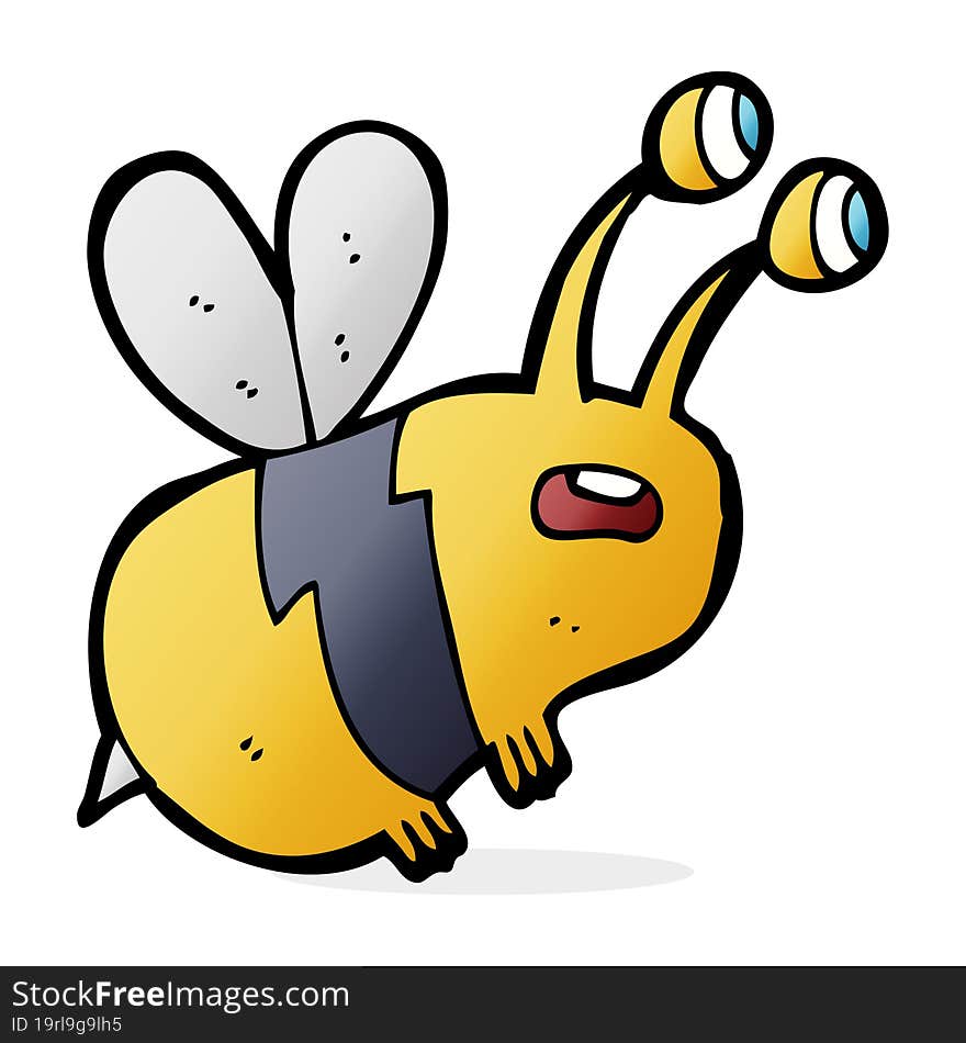 cartoon frightened bee