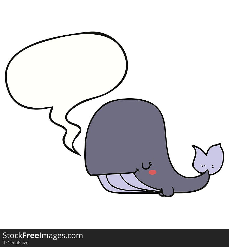 cartoon whale with speech bubble. cartoon whale with speech bubble