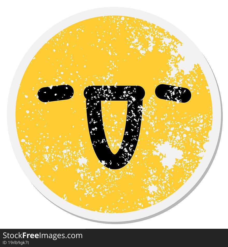 Very Happy Face Circular Sticker