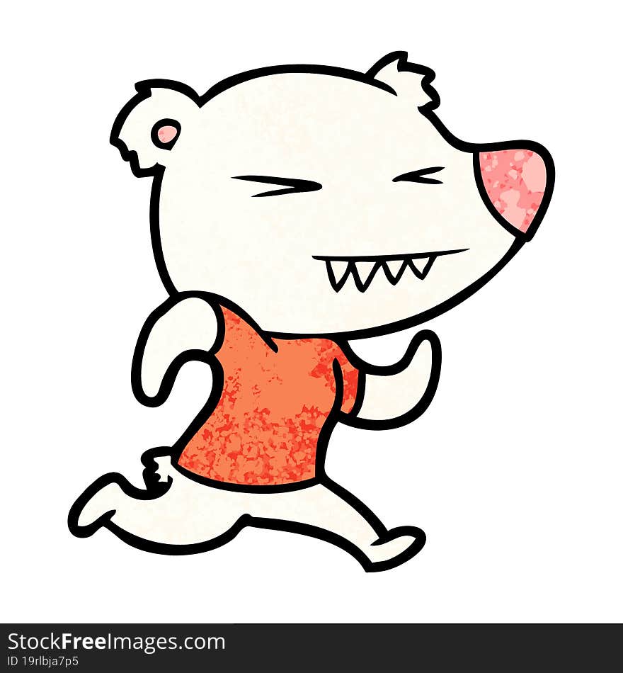 angry polar bear cartoon. angry polar bear cartoon