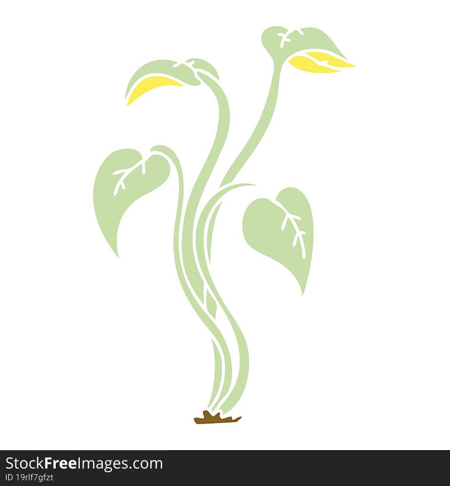 quirky hand drawn cartoon plant