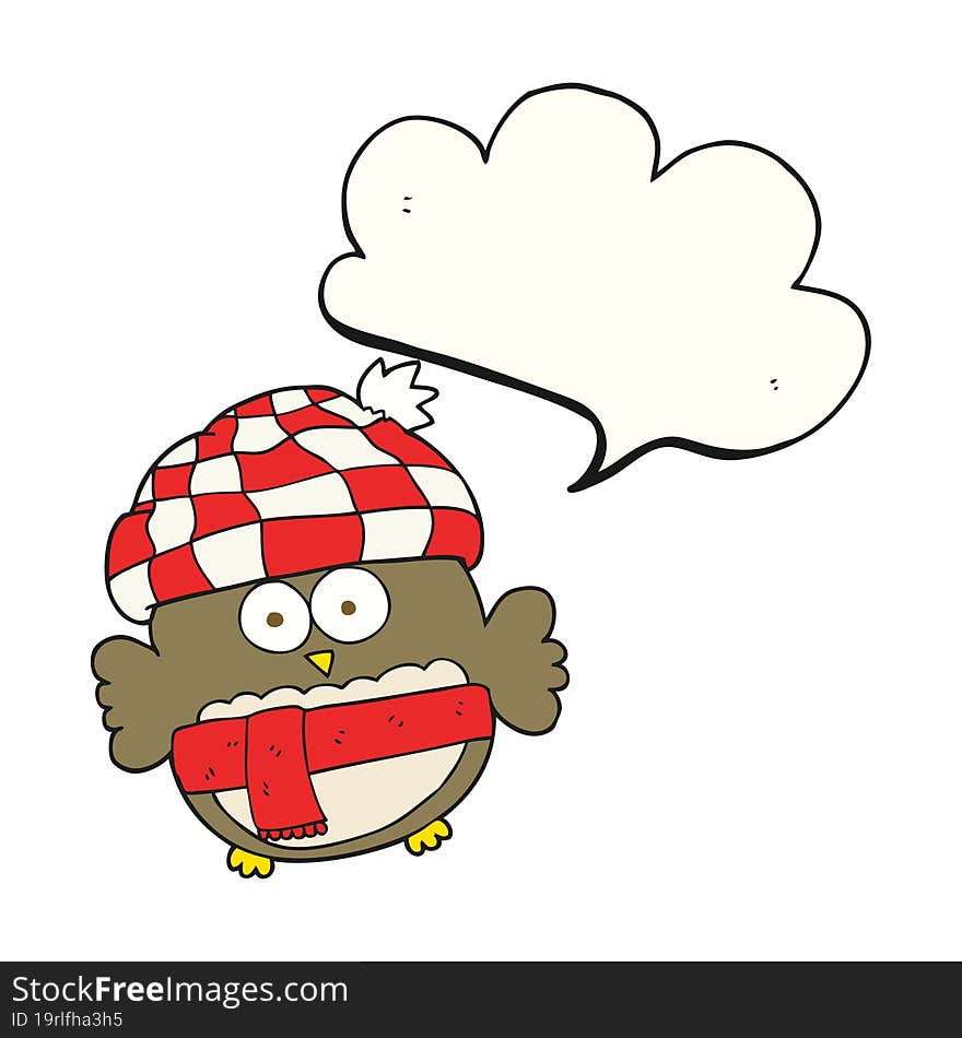 speech bubble cartoon cute owl