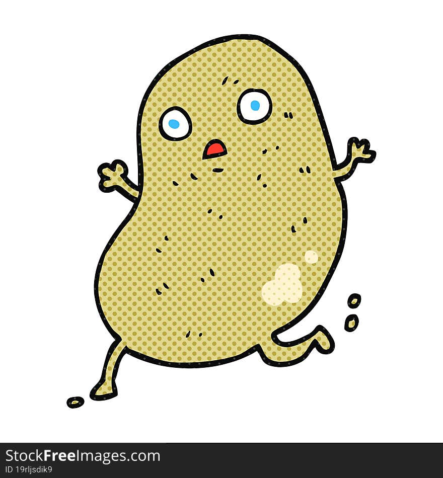 cartoon potato running