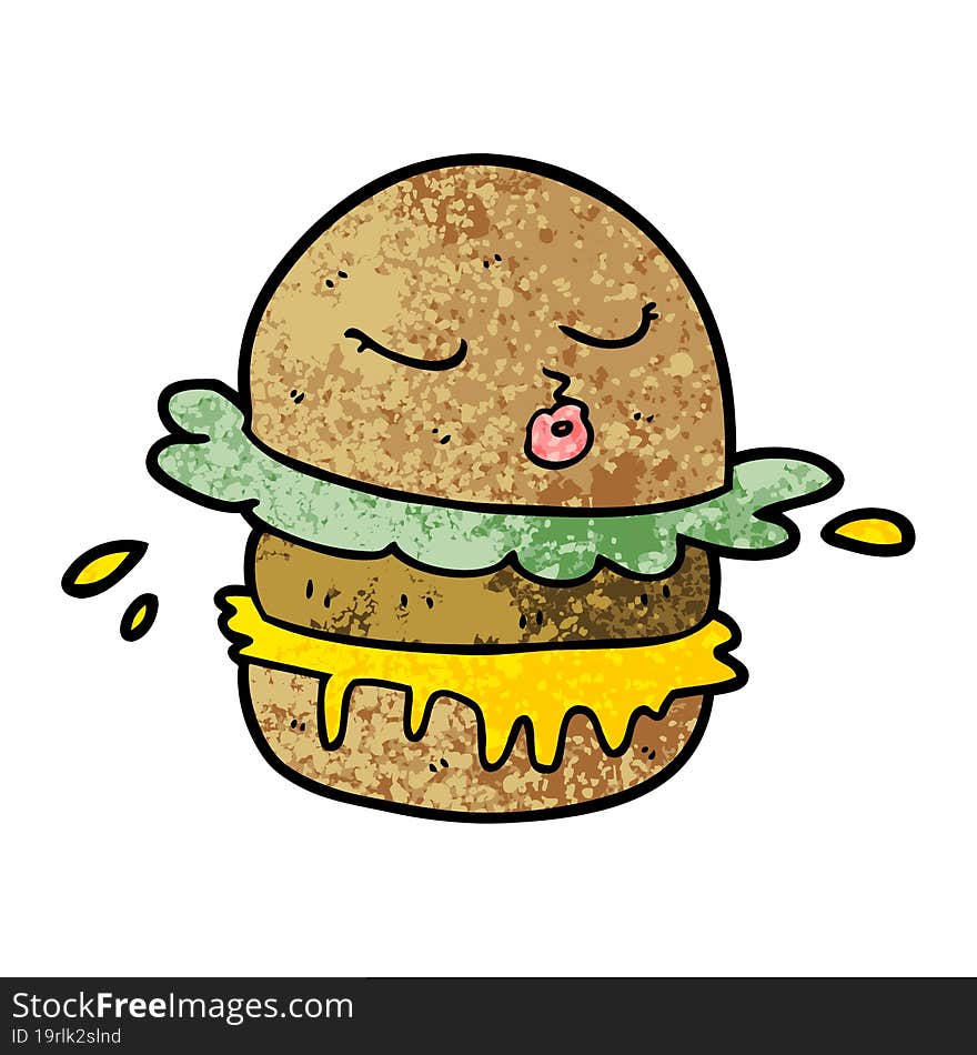 cartoon fast food burger. cartoon fast food burger