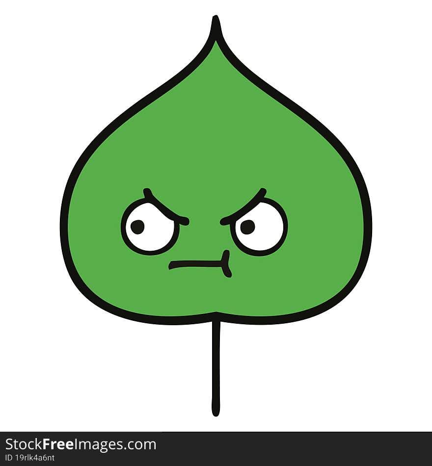 Cute Cartoon Expressional Leaf