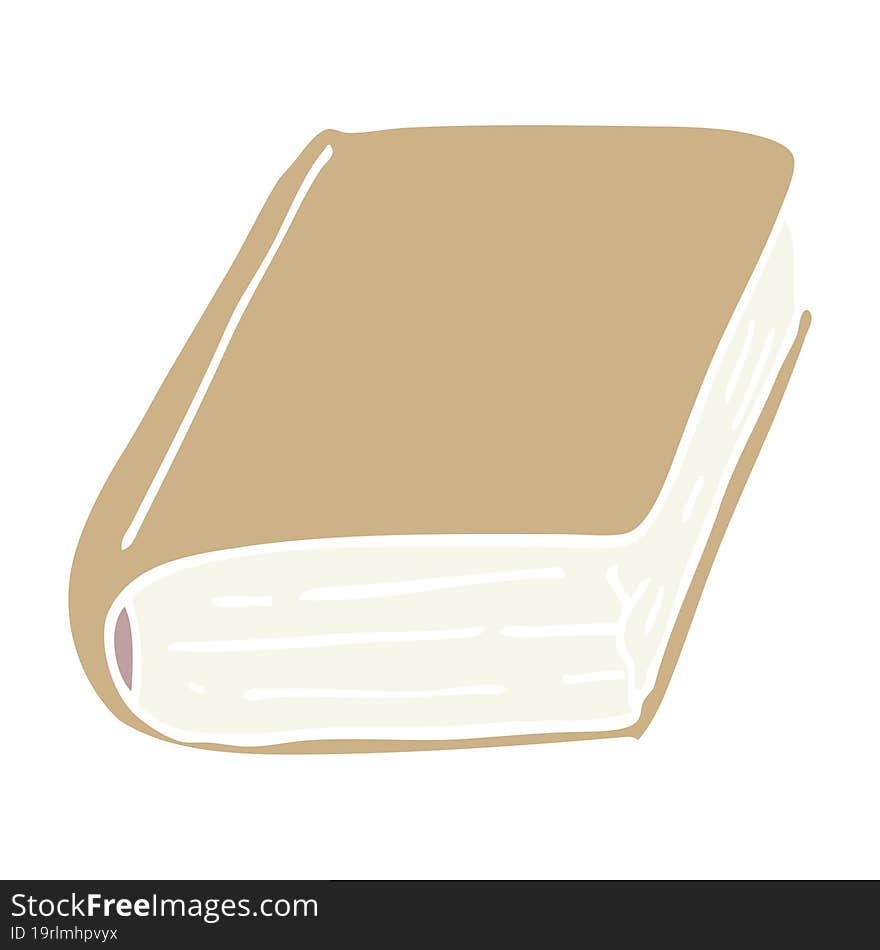 flat color illustration cartoon old book