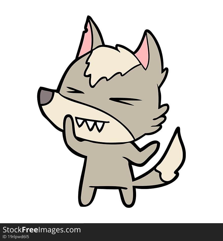 angry wolf cartoon. angry wolf cartoon