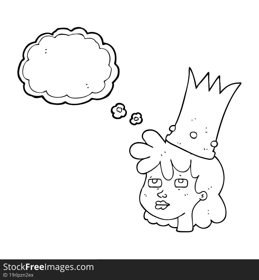 Thought Bubble Cartoon Queen