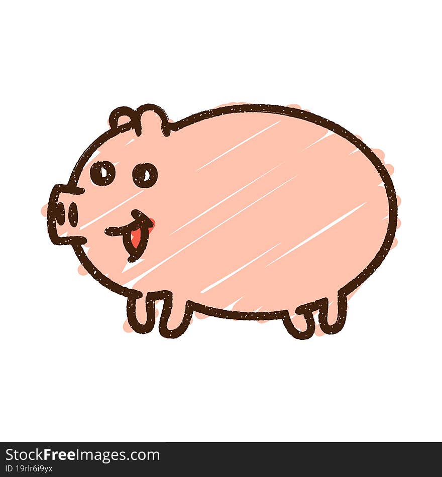 Pig Chalk Drawing