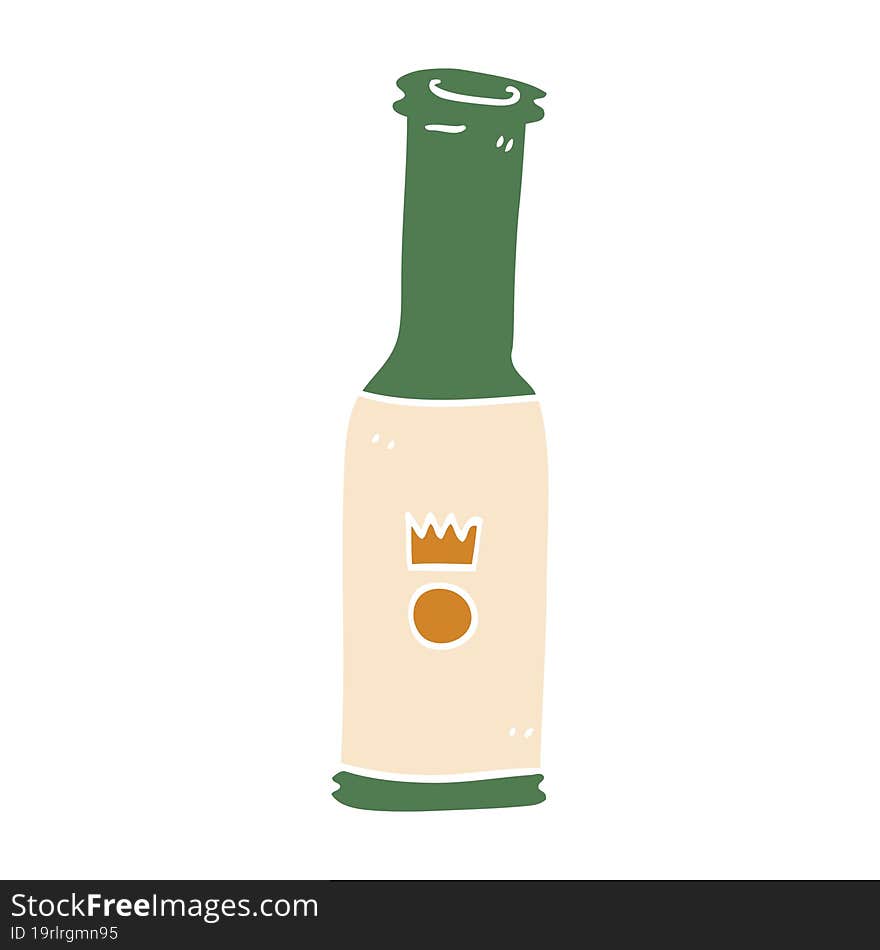 cartoon doodle beer bottle