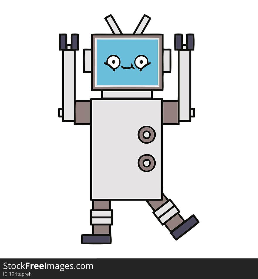 cute cartoon of a robot. cute cartoon of a robot