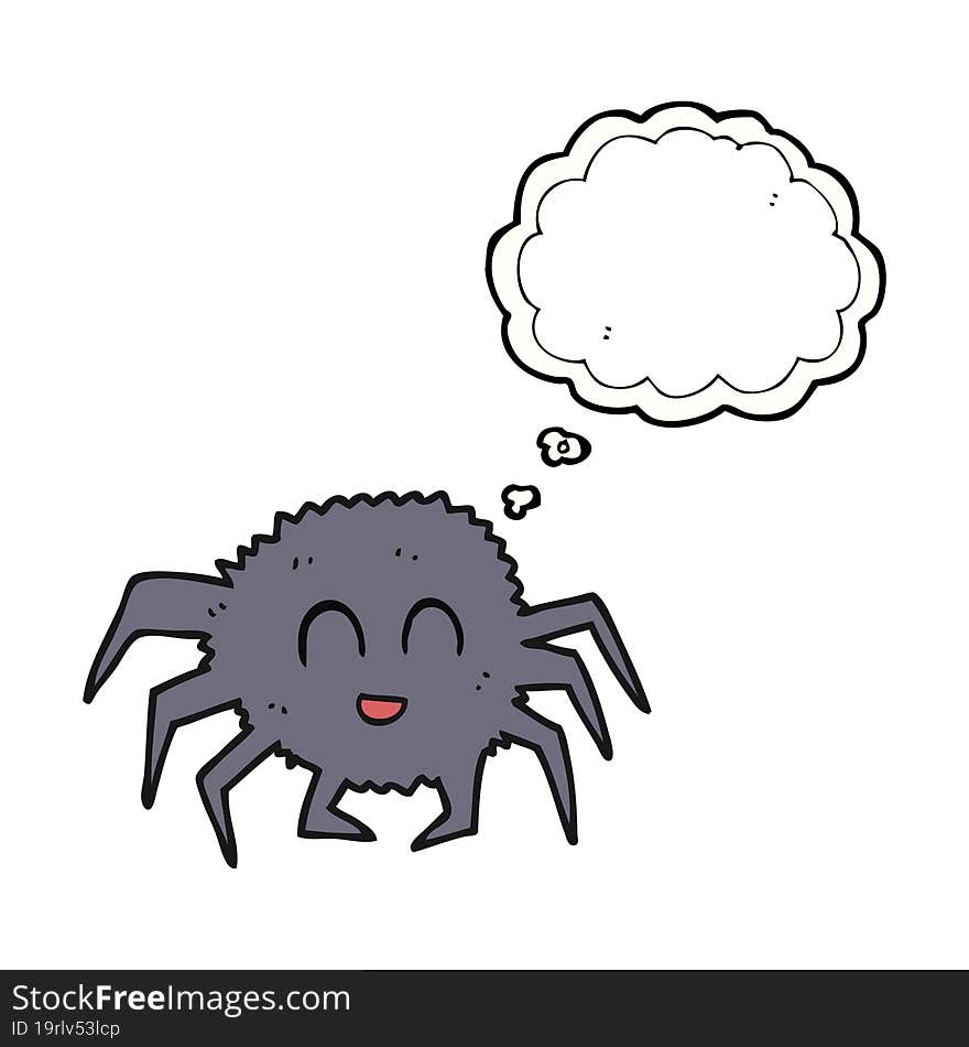 Thought Bubble Cartoon Spider