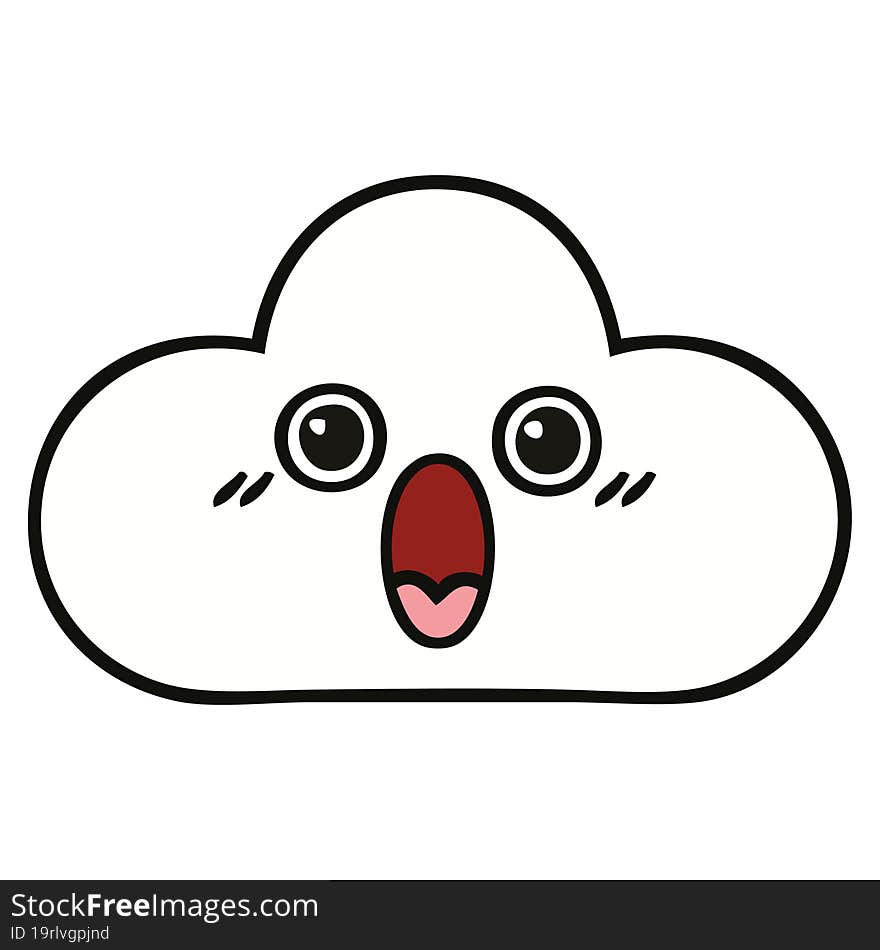 Cute Cartoon Cloud