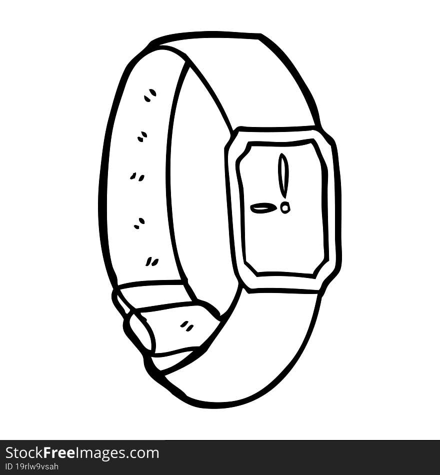 cartoon wrist watch. cartoon wrist watch