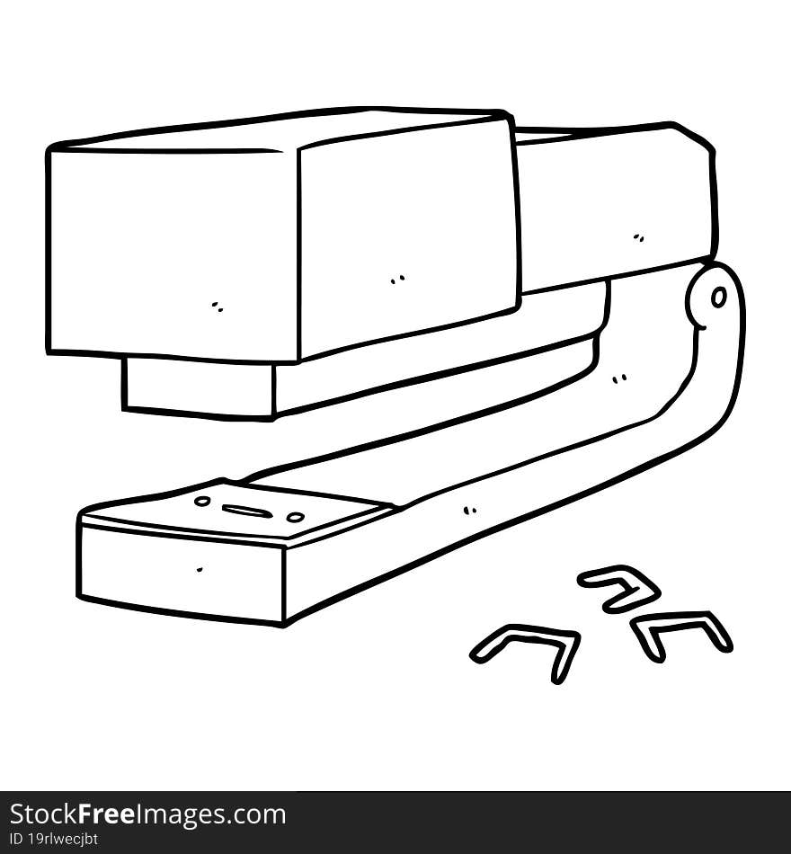 cartoon office stapler. cartoon office stapler