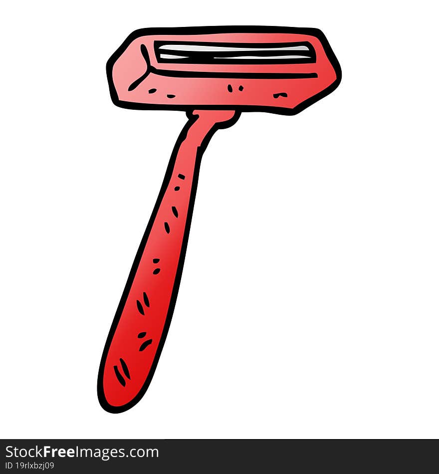 vector gradient illustration cartoon disposable razor