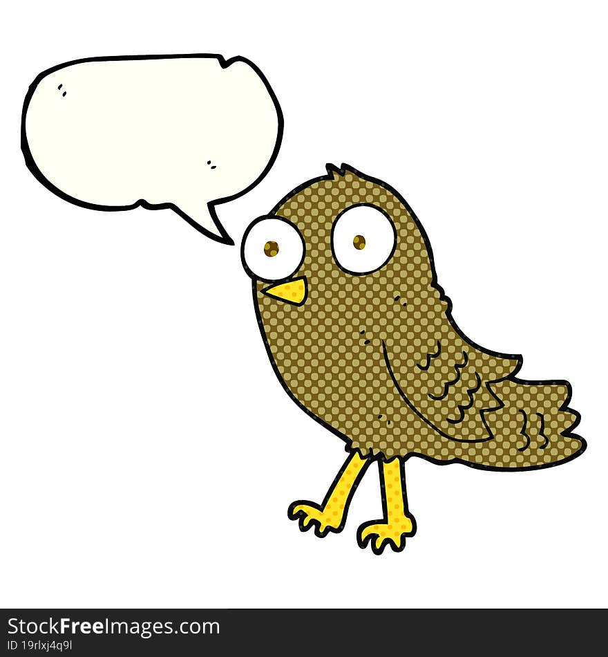 comic book speech bubble cartoon bird