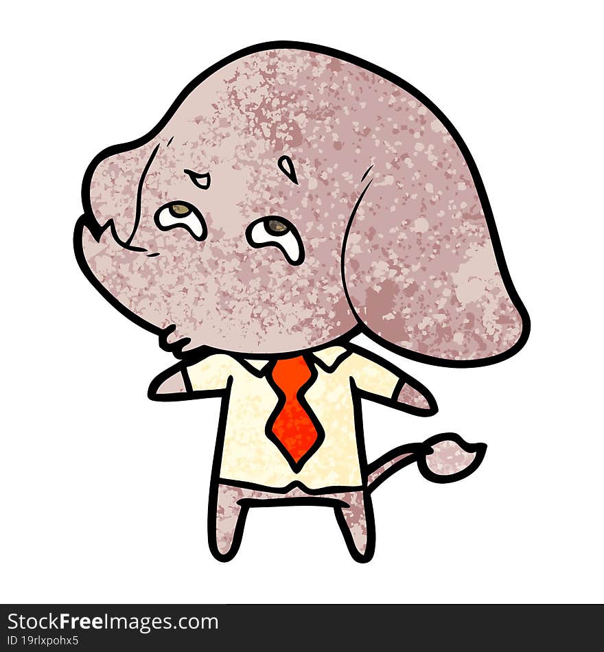 cartoon elephant boss remembering. cartoon elephant boss remembering