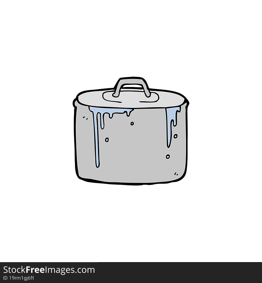 cartoon bubbling pan