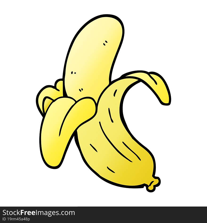 vector gradient illustration cartoon banana