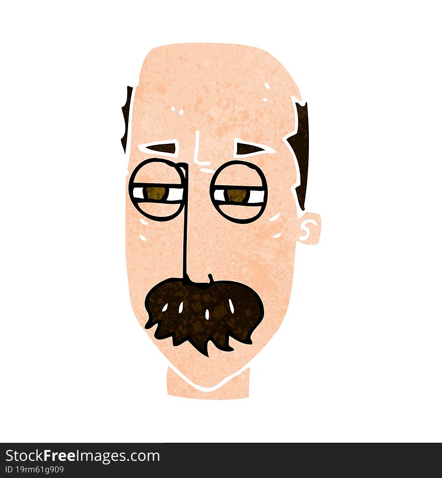 cartoon annoyed old man