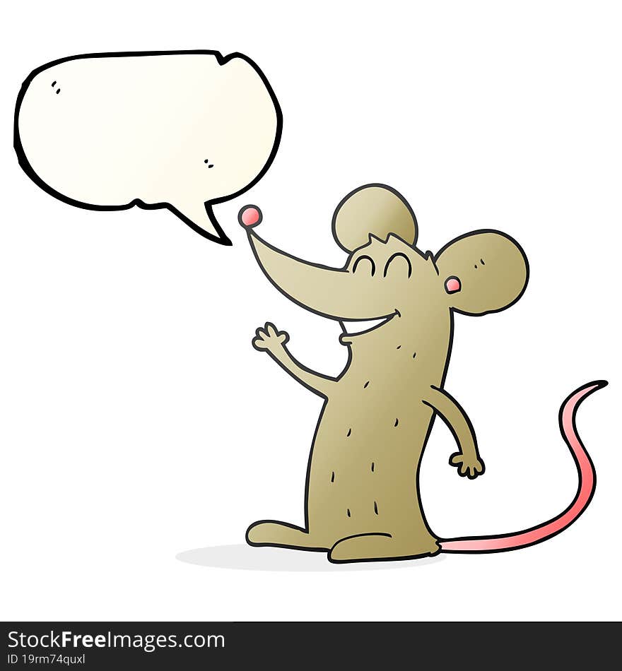 speech bubble cartoon mouse