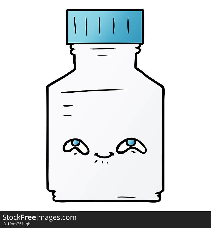 cartoon pill jar. cartoon pill jar