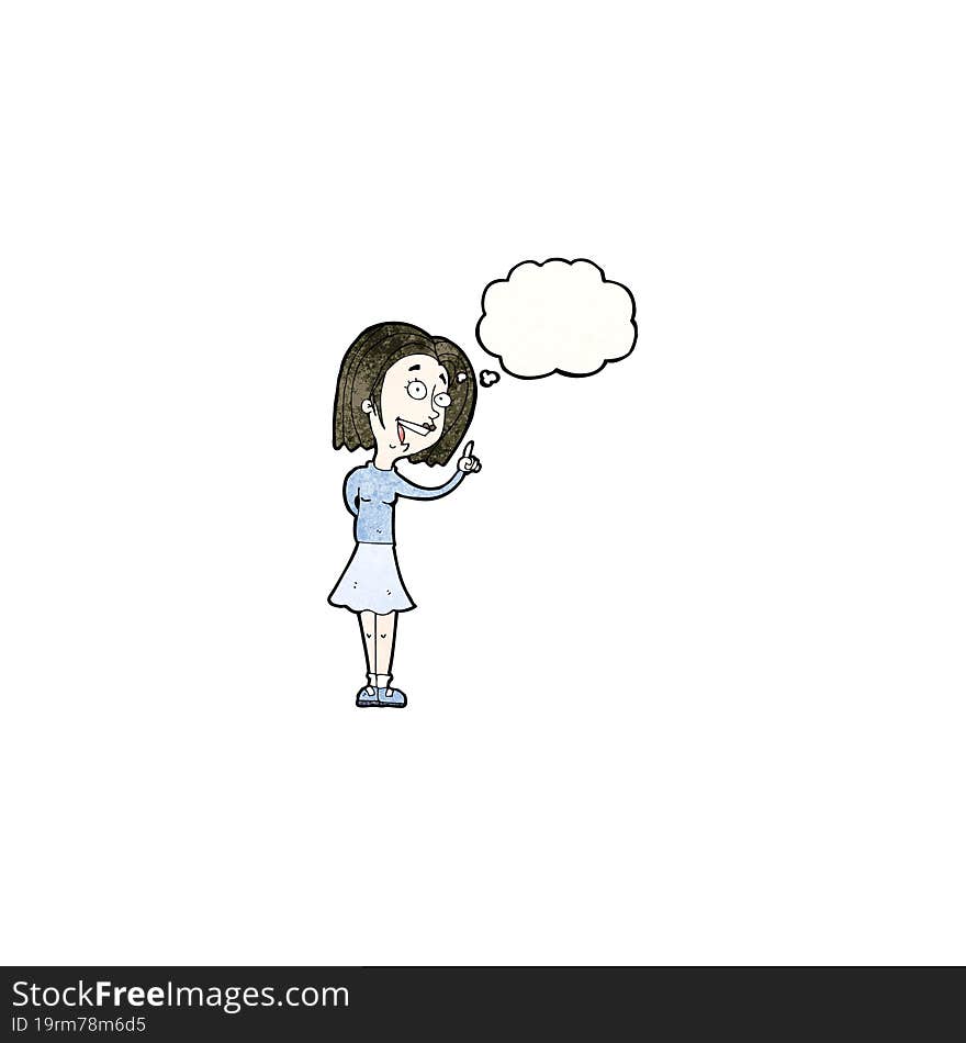 cartoon woman with great idea